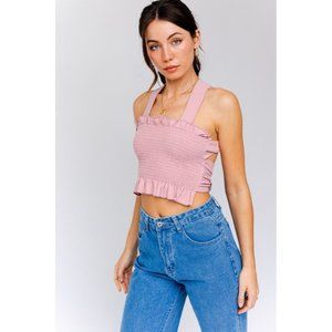 LE LIS SMOCKED WOMEN'S TANK TOP